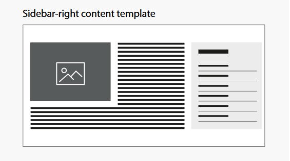Sidebar right contnet template